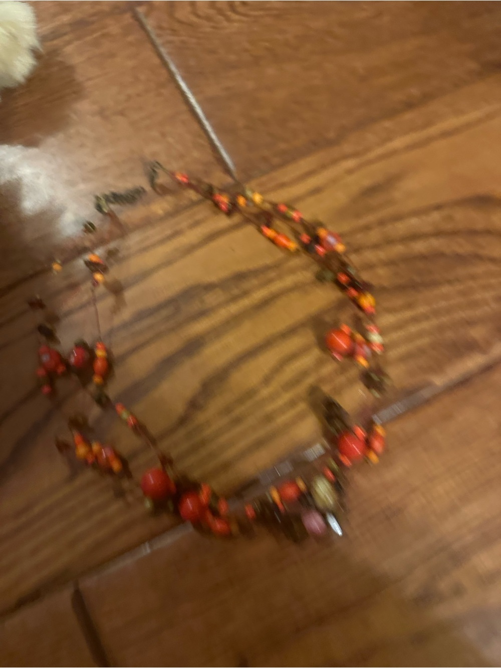 Handcrafted Orange Bead Multi-Strand Women's Necklace